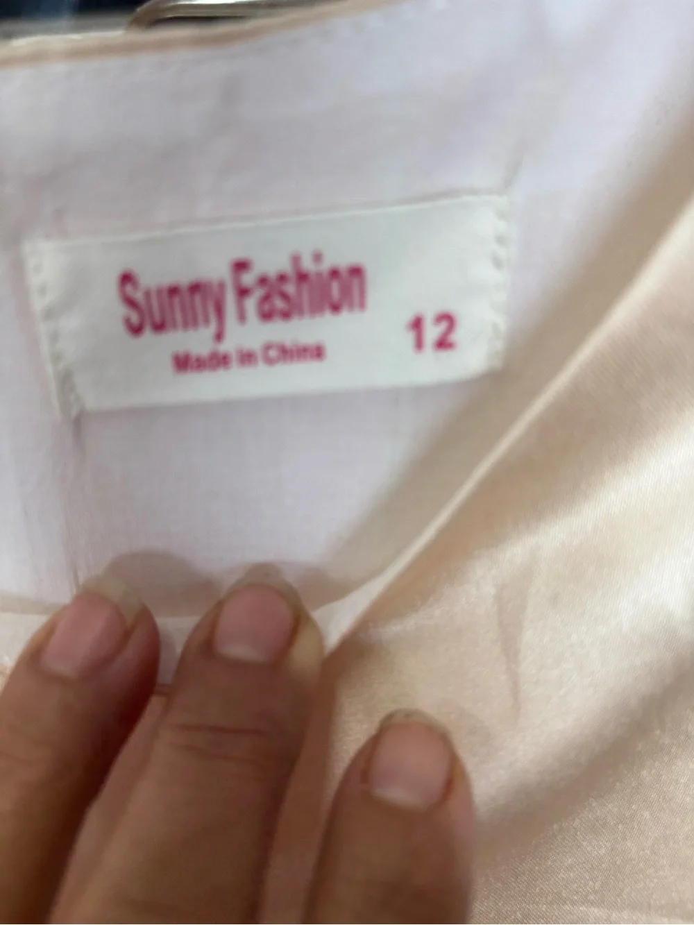 SUNNY FASHION Cream Satin & Tulle Bow-Accent Formal Dress for Girls